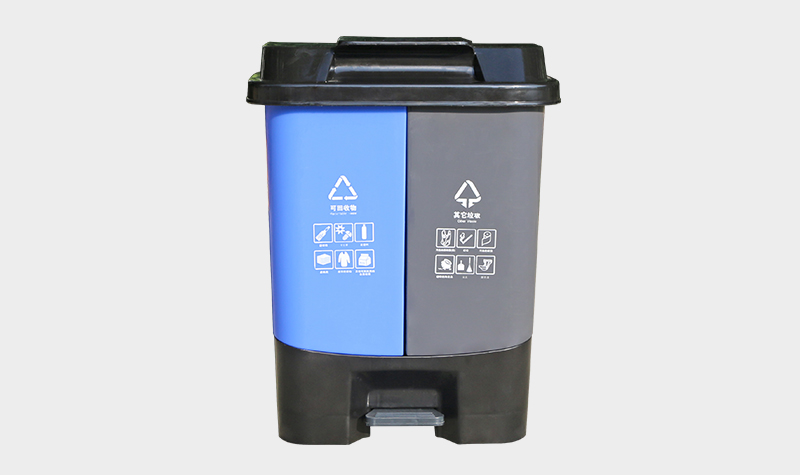 40L双桶环卫塑料垃圾桶